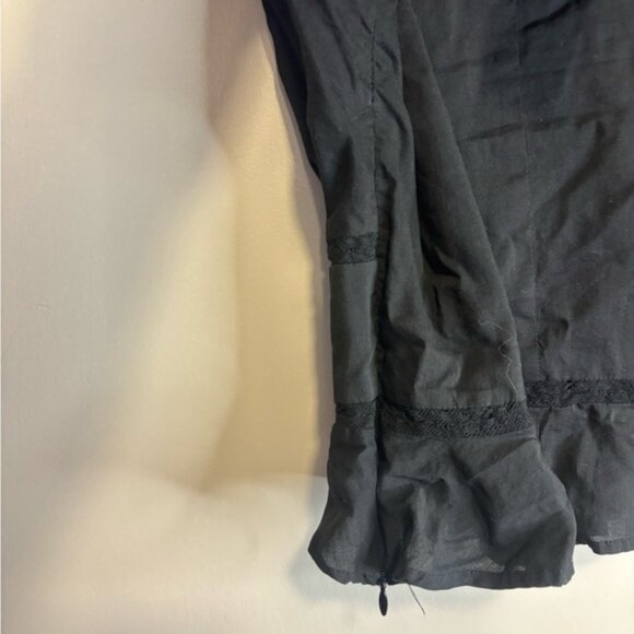 Reformation Black Lace Trim Blouse - Picture 4 of 4